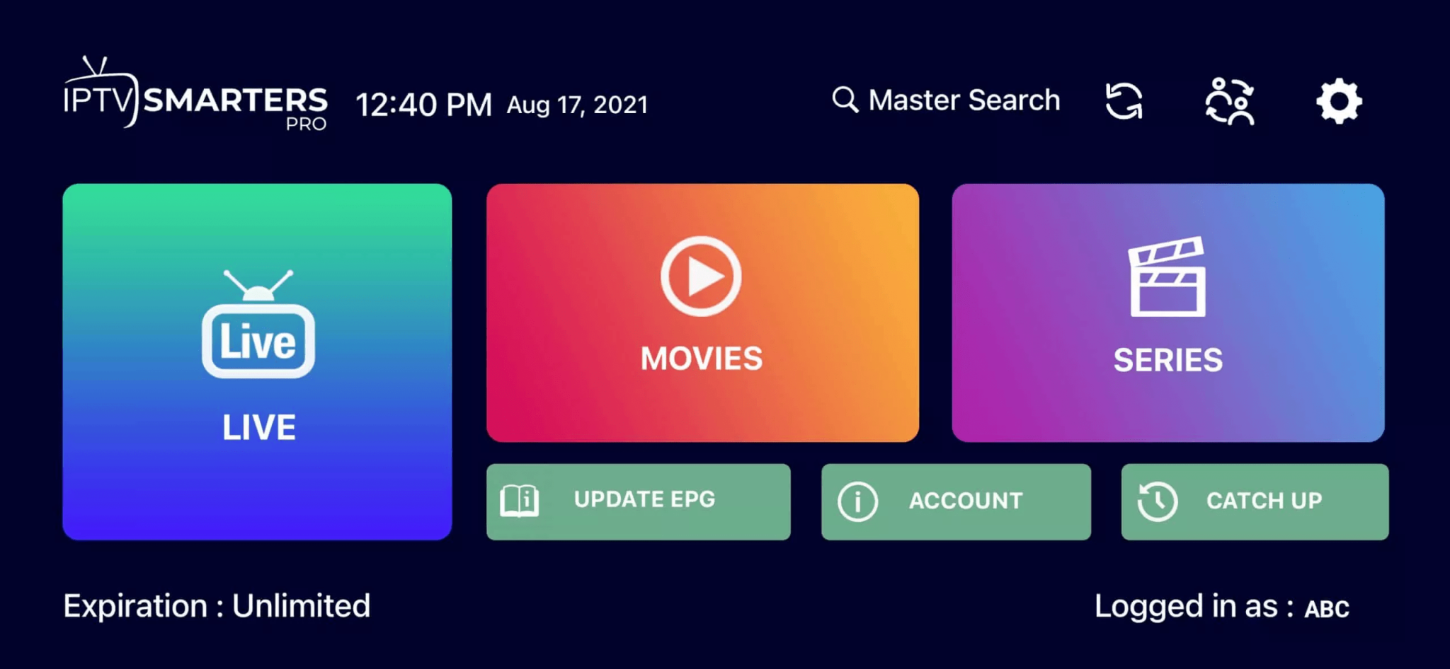 Apple iOS Live TV IPTV Smarters Player